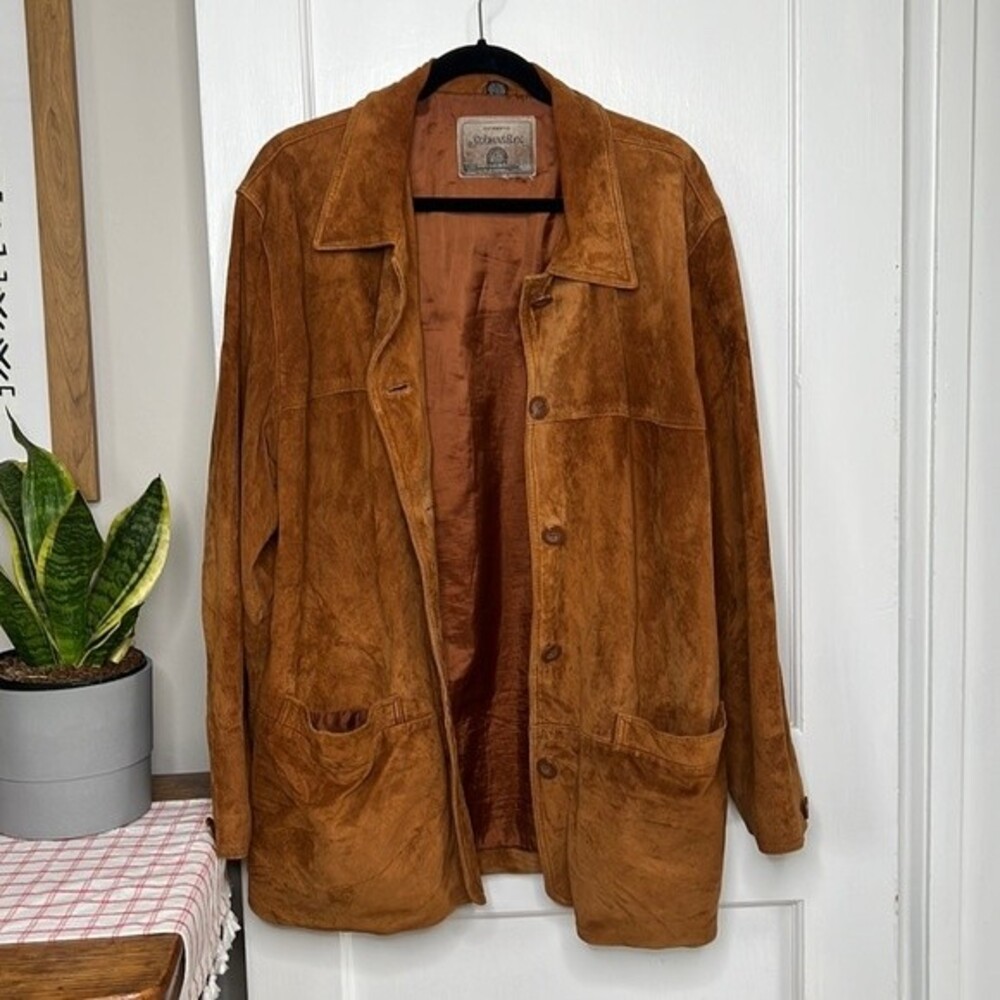 Vintage St. John's Bay Suede, Button Up Coat, Size EXTRA LARGE